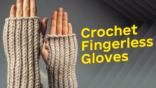 How to Crochet Fingerless Gloves | Easy Hand warmers | 크로셰 핑거리스 장갑