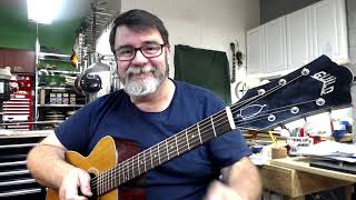 Video thumbnail for 1960s Guild F-20-NT guitar by Richie Dotson