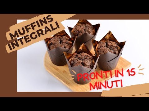 MUFFIN INTEGRALI AL DOPPIO CIOCCOLATO | Ricetta facile e veloce