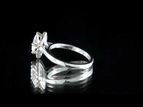 HD079 0.80 Carat Marquise Cut Halo Diamond Engagement Ring