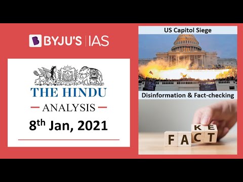'The Hindu' Analysis for 8th January, 2021. (Current Affairs for UPSC/IAS)