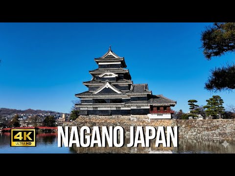 NAGANO JAPAN 4K ASMR Walking Tour - Samurai Castle & Cool Craft Town Nakamachi 【4K HDR】