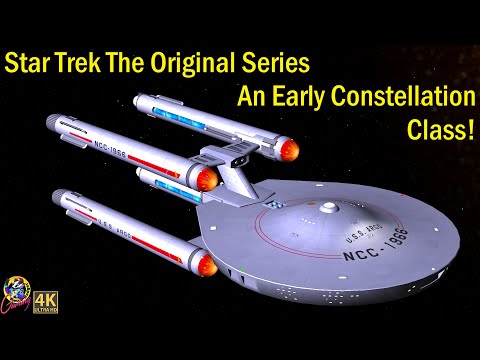 4K Star Trek TOS USS Constellation - Early Stargazer! Faces TOS Defiant - Star Trek Ship Battles