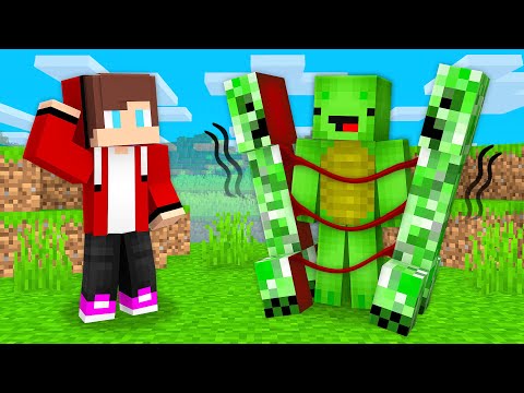mikey_turtle - Mikey and JJ Survive Inside a Creeper in Minecraft (Maizen)