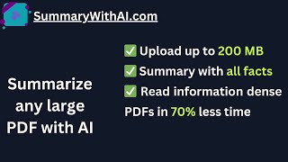 Download the video "Summary with AI - Summarize any large PDF with AI"