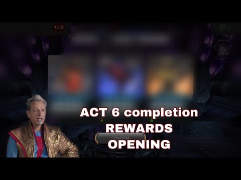 Act 6 completion rewards 2 x 6*  2X featured 5* and a 5* Nexus crystal and cavaliers opening - Mcoc