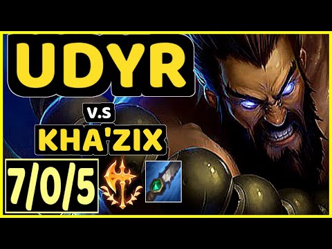 OMOK KING (UDYR) vs KHA'ZIX - 7/0/5 KDA JUNGLE GAMEPLAY - NA Ranked GRANDMASTER