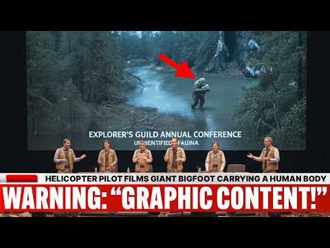 Helicopter Pilot Films GIANT BIGFOOT Carrying A Human Body
