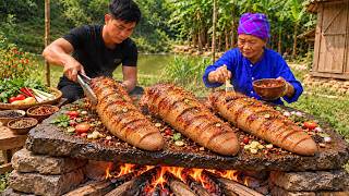 Download lagu Stone-Grilled Beef Tongue – Cooking with Grandma – Traditional Wood-Fired Cooking mp3