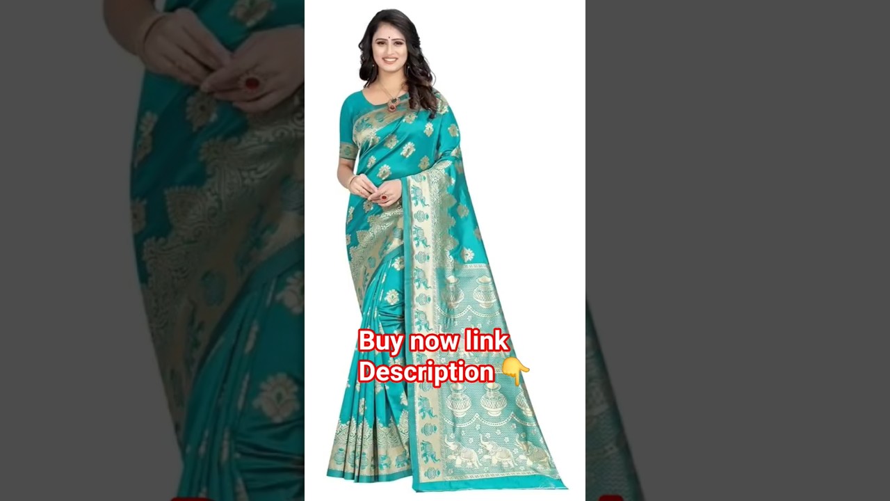 “Women’s Kanjivaram Silk Saree with Blouse Piece | Perfect Wedding & Festive Wear”#fashion #shorts