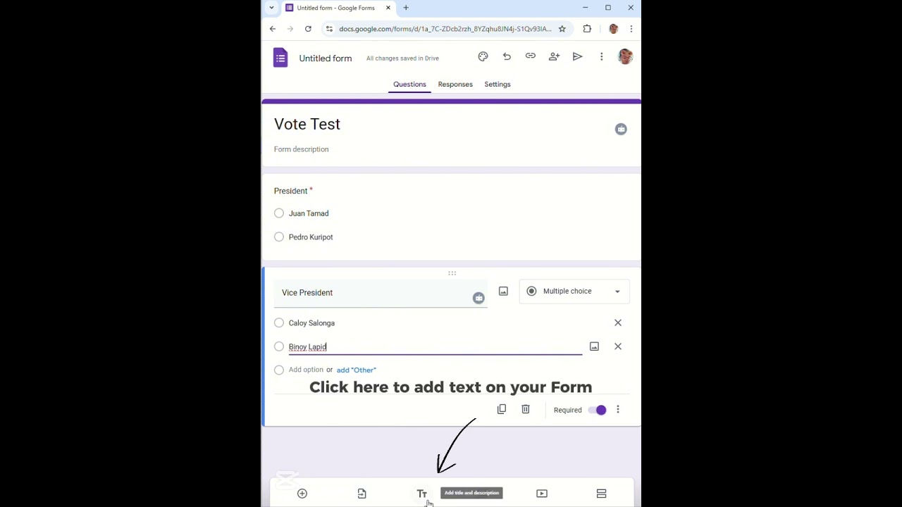 How to create a voting form using Google Forms