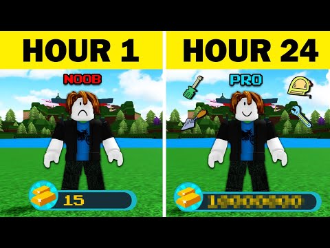 I Spent 24 Hours in Build a boat