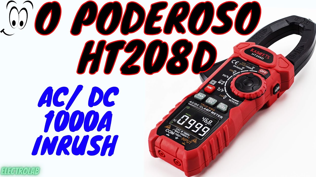 The Rugged KAIWEETS Clamp Meter HT208D-1000A, inrush, True RMS, complete with multimeter!