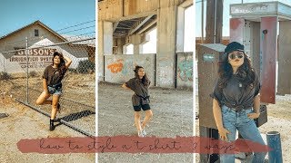 HOW TO STYLE A T-SHIRT 3 DIFFERENT WAYS
