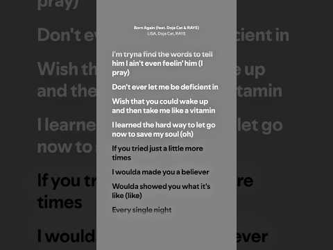 Born Again - LISA, Doja Cat, RAYE (Lyrics)