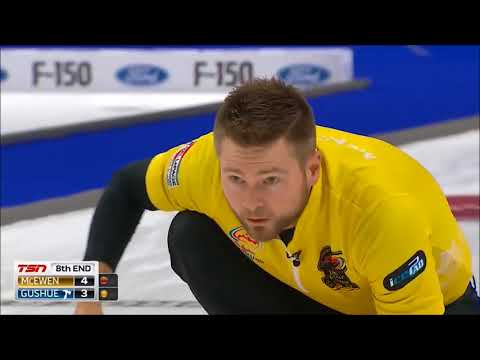 2017 ROTR. Two amazing shots by Mike McEwen in the semi-final