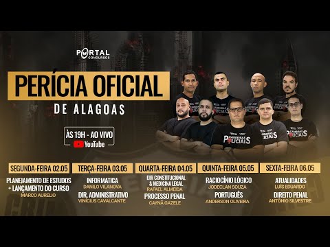 CONCURSO PERICIA OFICIAL DE ALAGOAS - DIREITO CONST./MEDICINA LEGAL E PROCESSO PENAL