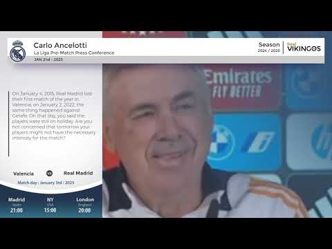 Valencia vs Real Madrid Press Conference English Dub - Carlo Ancelotti La Liga 2024