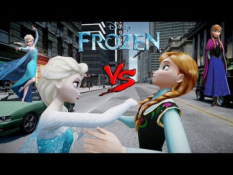 Anna vs Elsa - (Frozen) Arendelle - Epic Princesses Fight