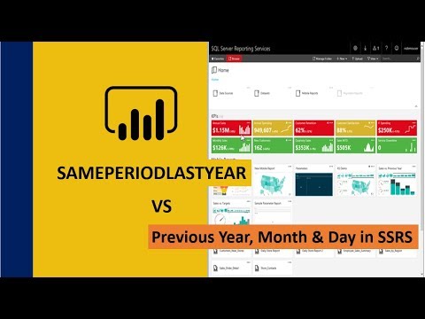 SAMEPERIODLASTYEAR IN SSRS - Previous Year, Month & Day in Report Builder