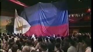 Cebu CYSO 1998 Centennial Concert 11/12 Waterfront rpcjt -- Bayan Ko, giant flag