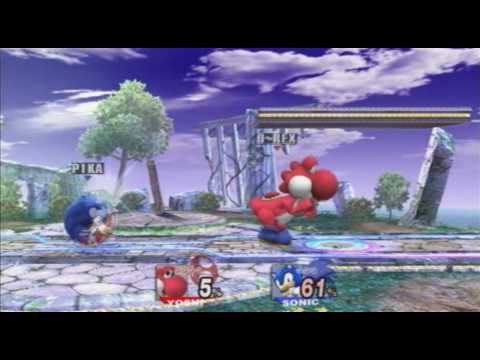 Smash Bros Brawl Friendcodes Wifi Match-1 Staryoshi100(Yoshi) VS PIkachu1122(Sonic)