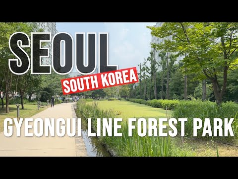 SEUL, COREIA DO SUL - Sunny Walk no Gyeongui Line Forest Park - 4K 60 fps Ultra HD