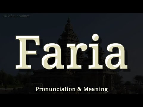 Faria - Pronunciation (Indian or Persian) and Meaning