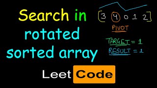 YouTube video 'Search in rotated sorted array | Leetcode #33'