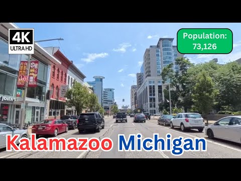 Driving Through Kalamazoo, Michigan – Explore the City’s Unique Vibe in 4K