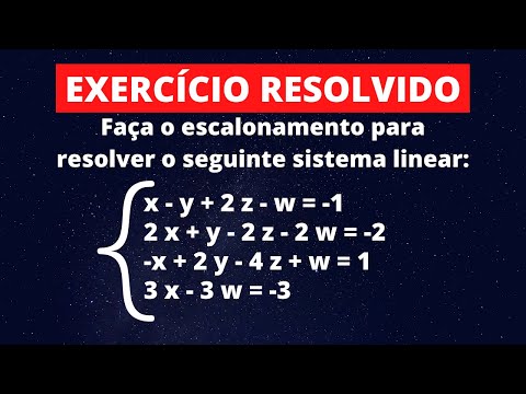 Matrizes - Exercício 17 - Faça o escalonamento para resolver o sistema linear