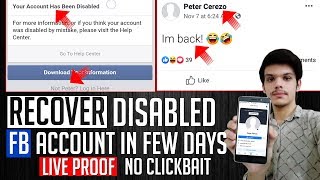 Recover Disabled Facebook Account 2020 🔥 | How to Open Disabled Facebook Account | English