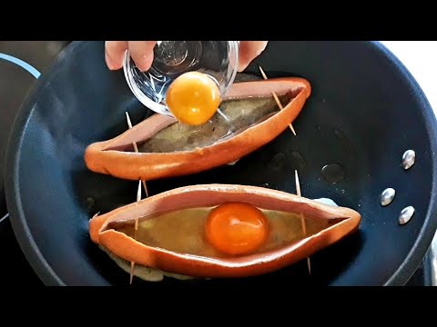 Con un PAR de HUEVOS y un par de SALCHICHAS hago ésta DELICIA, FÁCIL RÁPIDO Y BARATO en ESPAÑOL