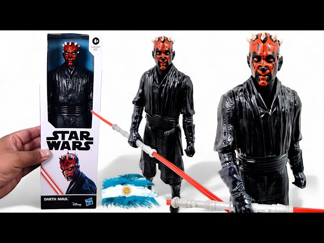 Vídeo relacionado con Star Wars Titan Series, Figura de acción de Darth Maul de 30 cm