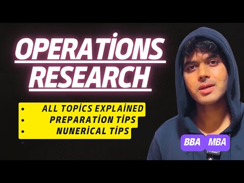 Operation Research for BBA 6th Semester Important Questions