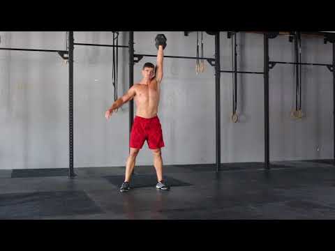 Exercise thumbnail image for Single Arm Dumbbell Hang Clean to Push Jerk