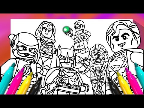 JUSTICE LEAGUE Coloring Book | DC Comics superheroes Coloring Page