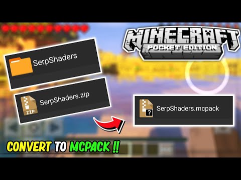 How To Turn Zip to Mcpack For Minecraft PE || Convert a Zip File into a Resource Pack