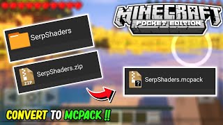 How To Turn Zip to Mcpack For Minecraft PE || Convert a Zip File into a Resource Pack