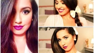 Winter Beauty: Bold Violet Lips + How to Style Hair Bows!