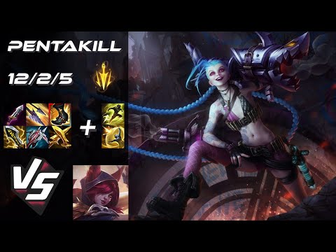 BOTTOM Jinx vs Xayah [PENTAKILL] - EU Grandmaster Patch 25.18