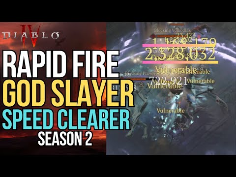 God Slayer Rapid Fire Rogue Speed Run Highlights  - Diablo 4 - Season 2