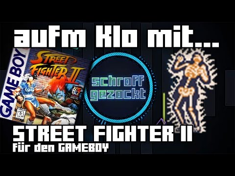 Playing STREET FIGHTER II (Game Boy) on the toilet | rough play (German)