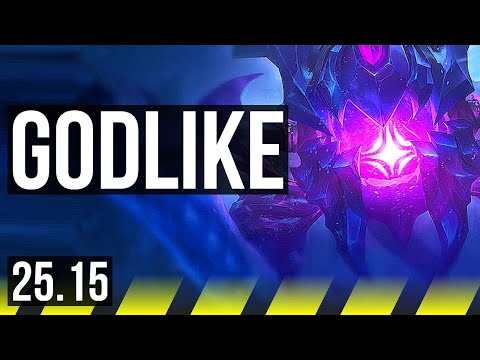 VEL'KOZ & Elise vs YUNARA & Lulu (ADC) | Godlike, 600+ games | EUW Master | 25.15