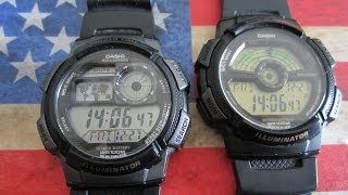 Casio AE-1000W-1AVEF / AE-1100W-1BVEF Digital Watch Comparison Review