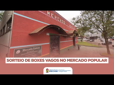 Sorteio de boxes vagos no Mercado Popular
