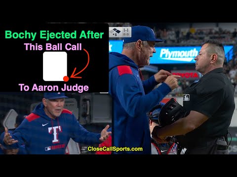 E41 - Bruce Bochy Ejected Arguing Aaron Judge Ball Call by Carlos Torres at Bottom of Strike Zone