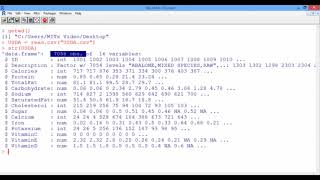 1.4.3 R1. Understanding Food - Video 2: Working with Data in R