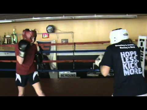 Anna Crutchfield spars at Battlefield Boxing, round 2
