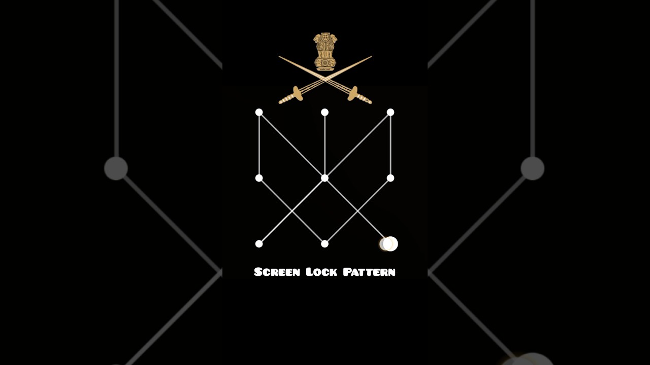 Army Screen Lock Pattern 🤯💥 | #patternlock #foryou #pattern #logo #automobile #music #edit #shorts